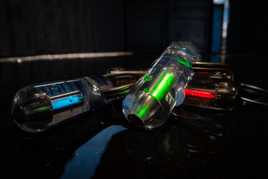 GLOW RHINO 5 Pack of Spark Micro Glow Fob Green Blue Purple Yellow Red Tritium